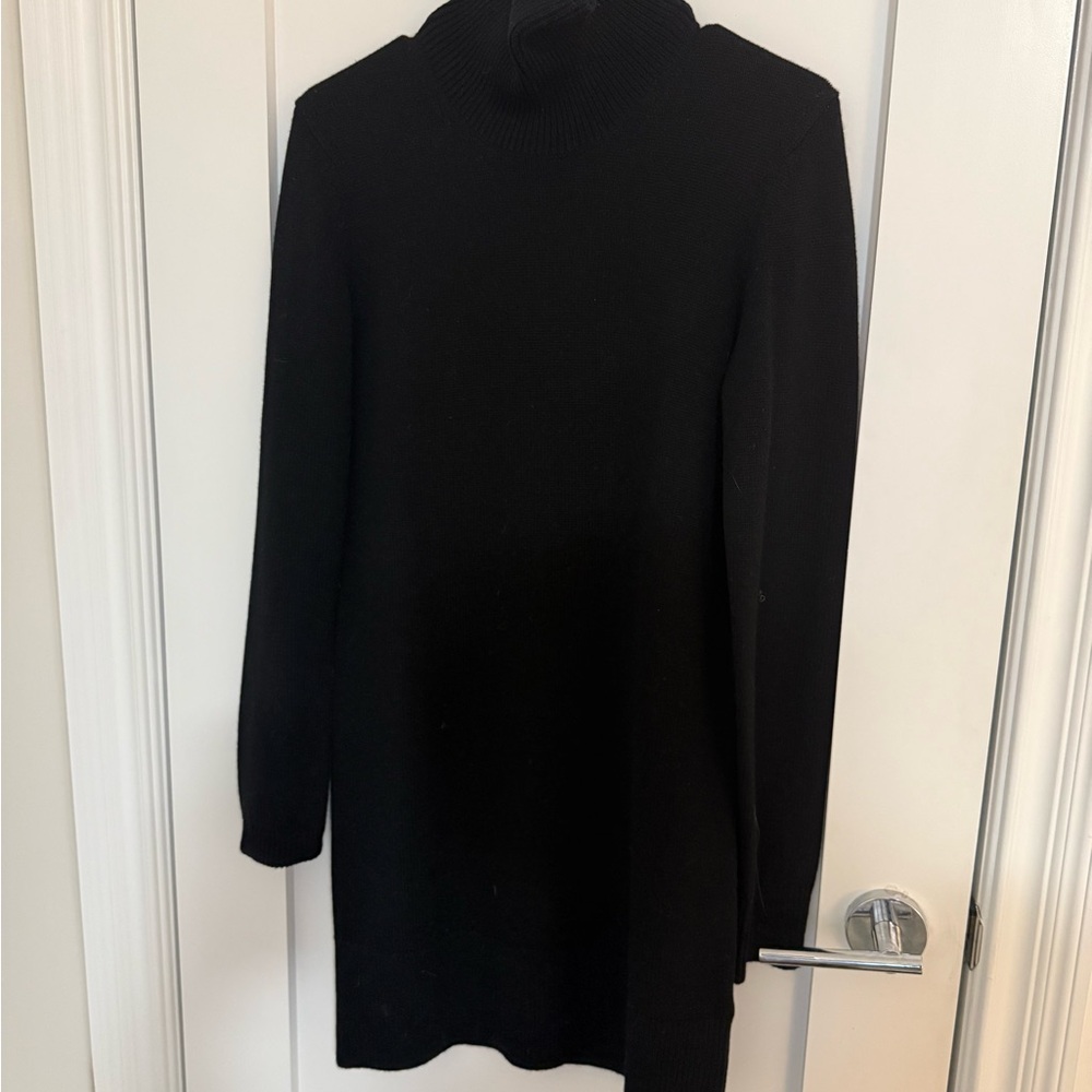Michael Kors Collection Elegant Black Turtleneck Dress